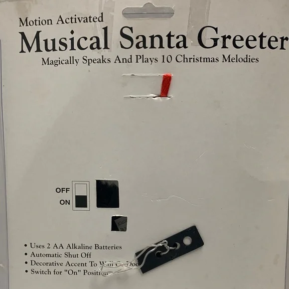 Musical Santa Greeter with White Beard and Red Hat - Picture 5 of 7